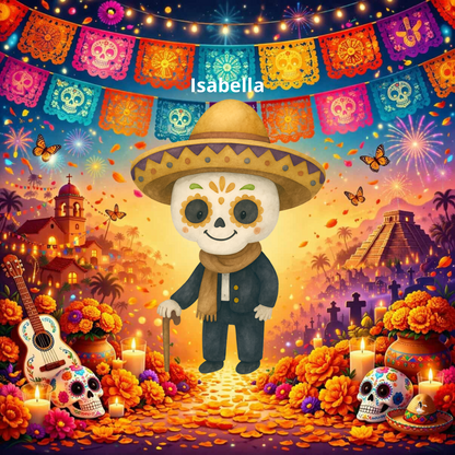 Sticker Toniebox personnalisé Dia de los muertos