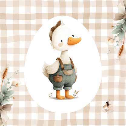 🌼 Stickers décoratifs – Oie fleurie