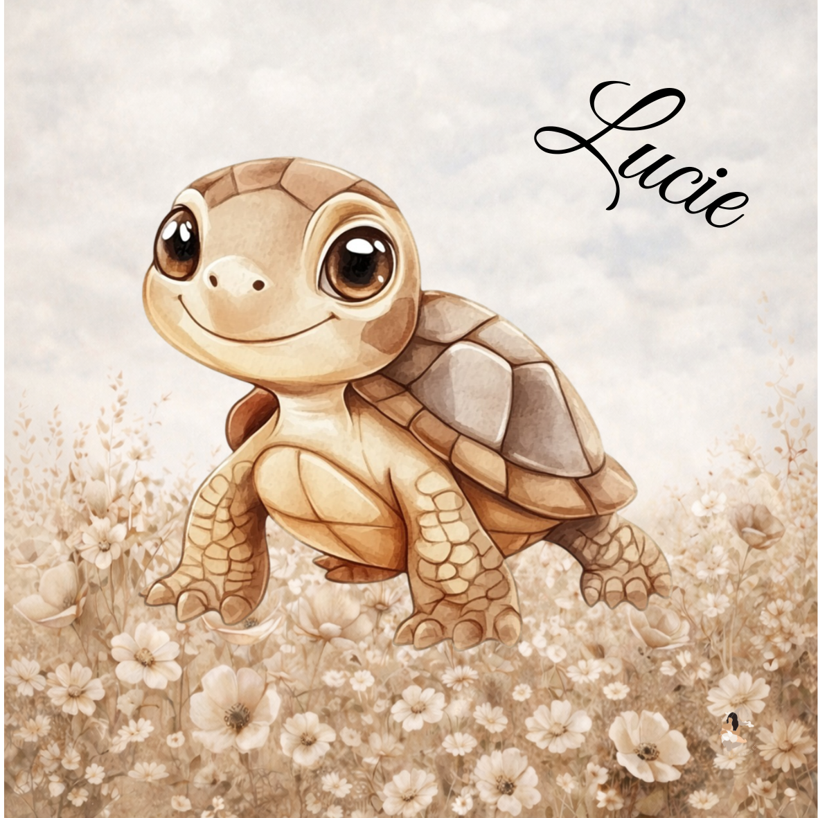 Sticker Toniebox personnalisé tortue