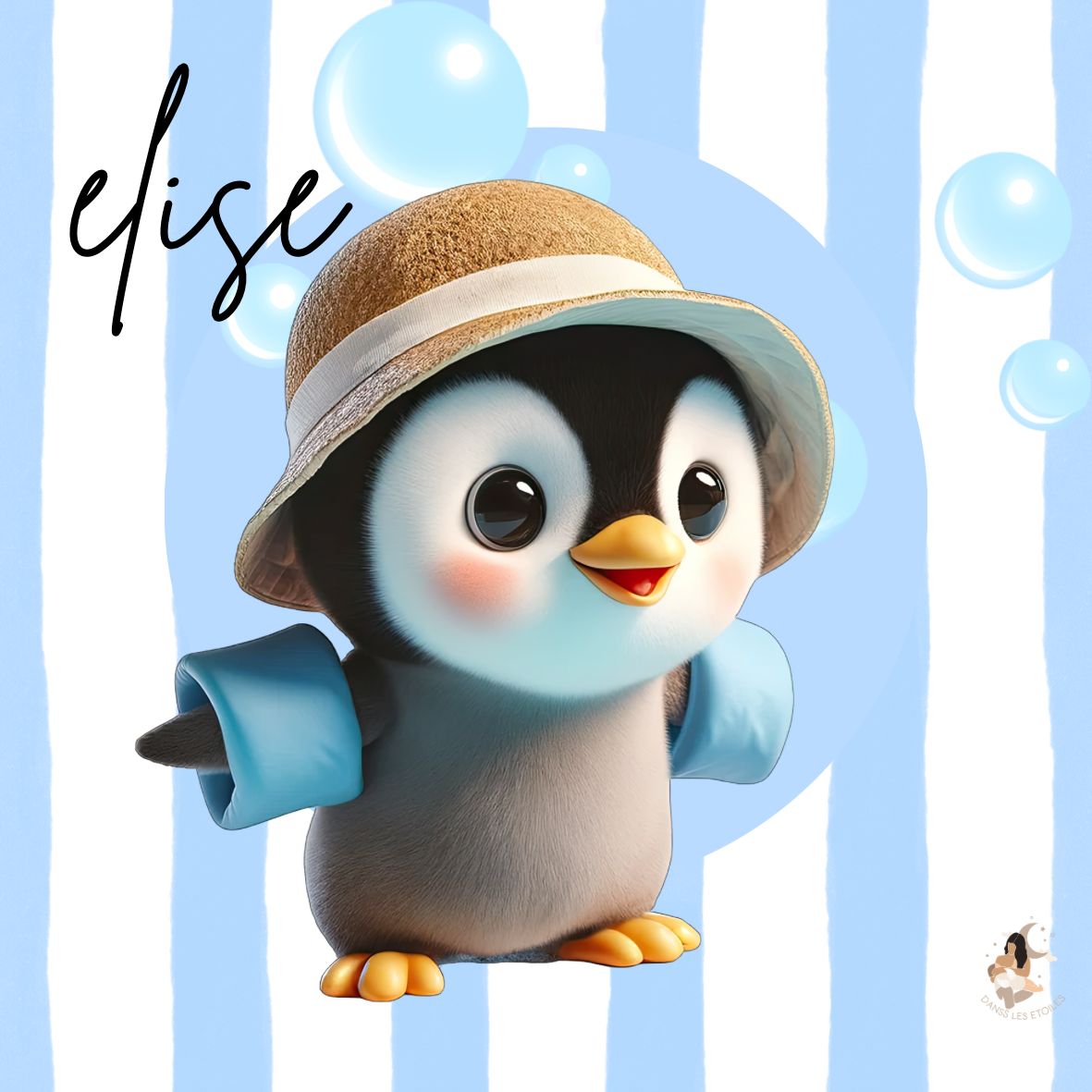🐧 Stickers personnalisés – Spécial Toniebox pingouin