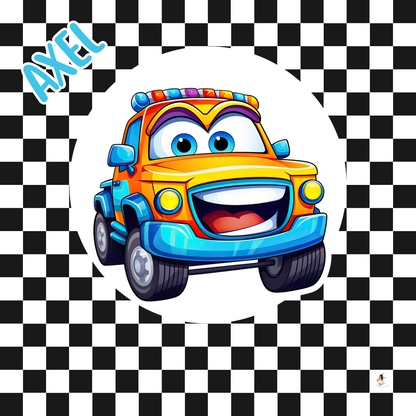 🚗 Stickers Toniebox – Collection Petites Voitures Rigolotes