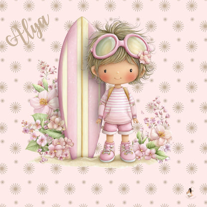 Sticker Toniebox personnalisé fille rose