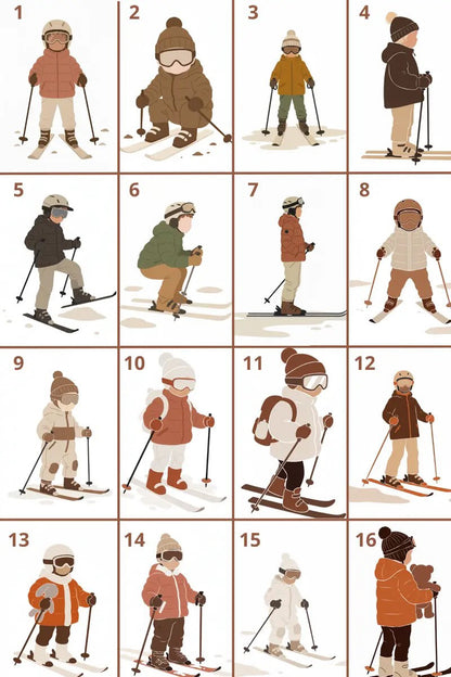 Boîte personnalisée pour médailles de ski enfant