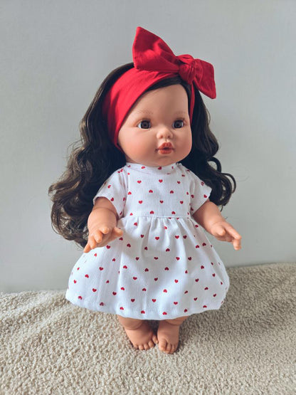 Robe & Bandeau – Ensemble poupée cœur ❤️