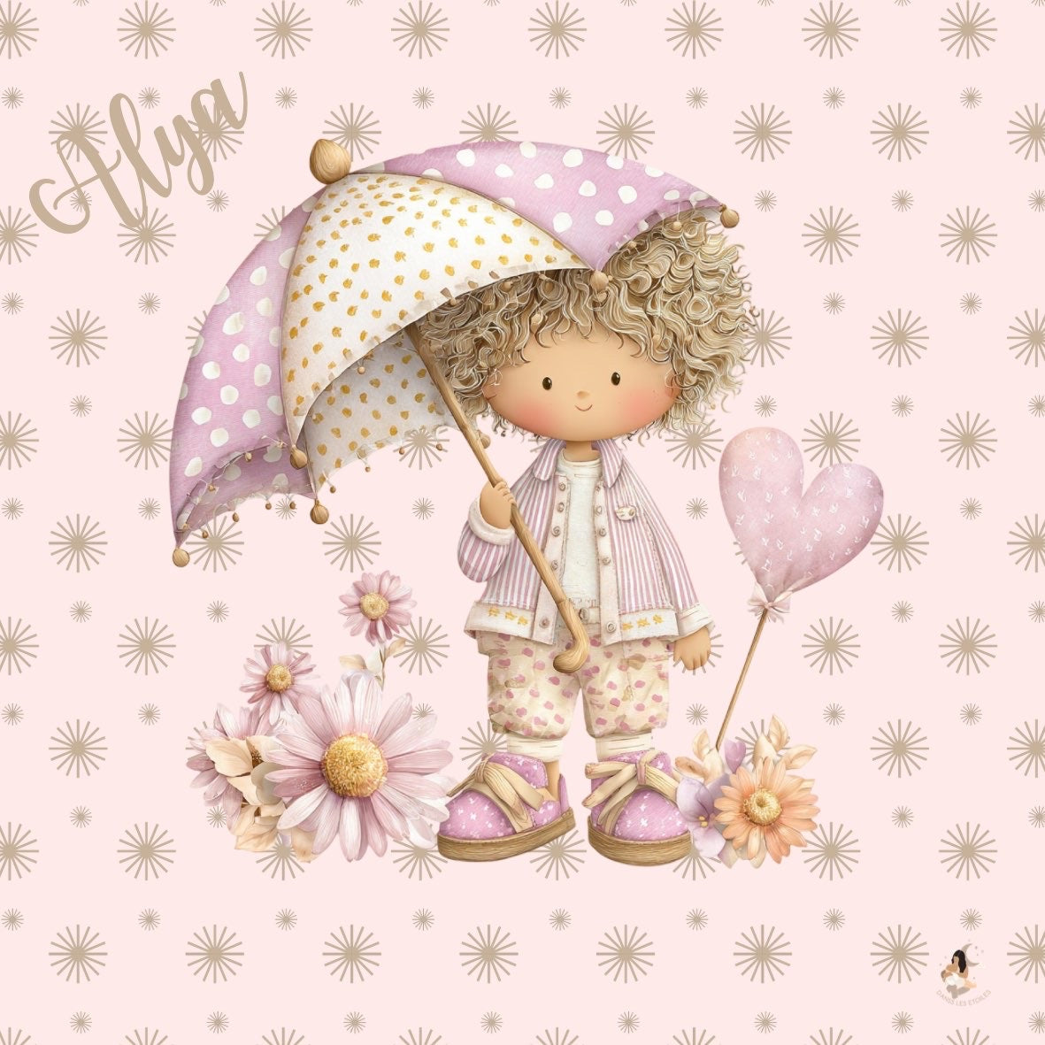 Sticker Toniebox personnalisé fille rose
