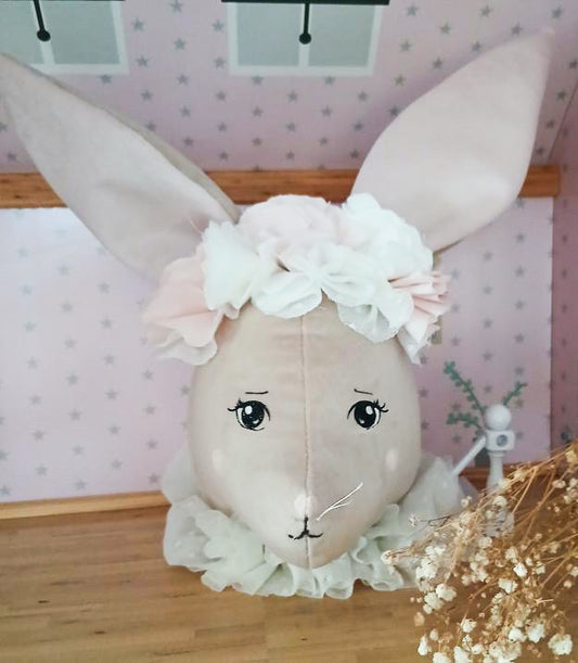 🐰 Trophée Lapin – Décoration murale poétique 20 cm
