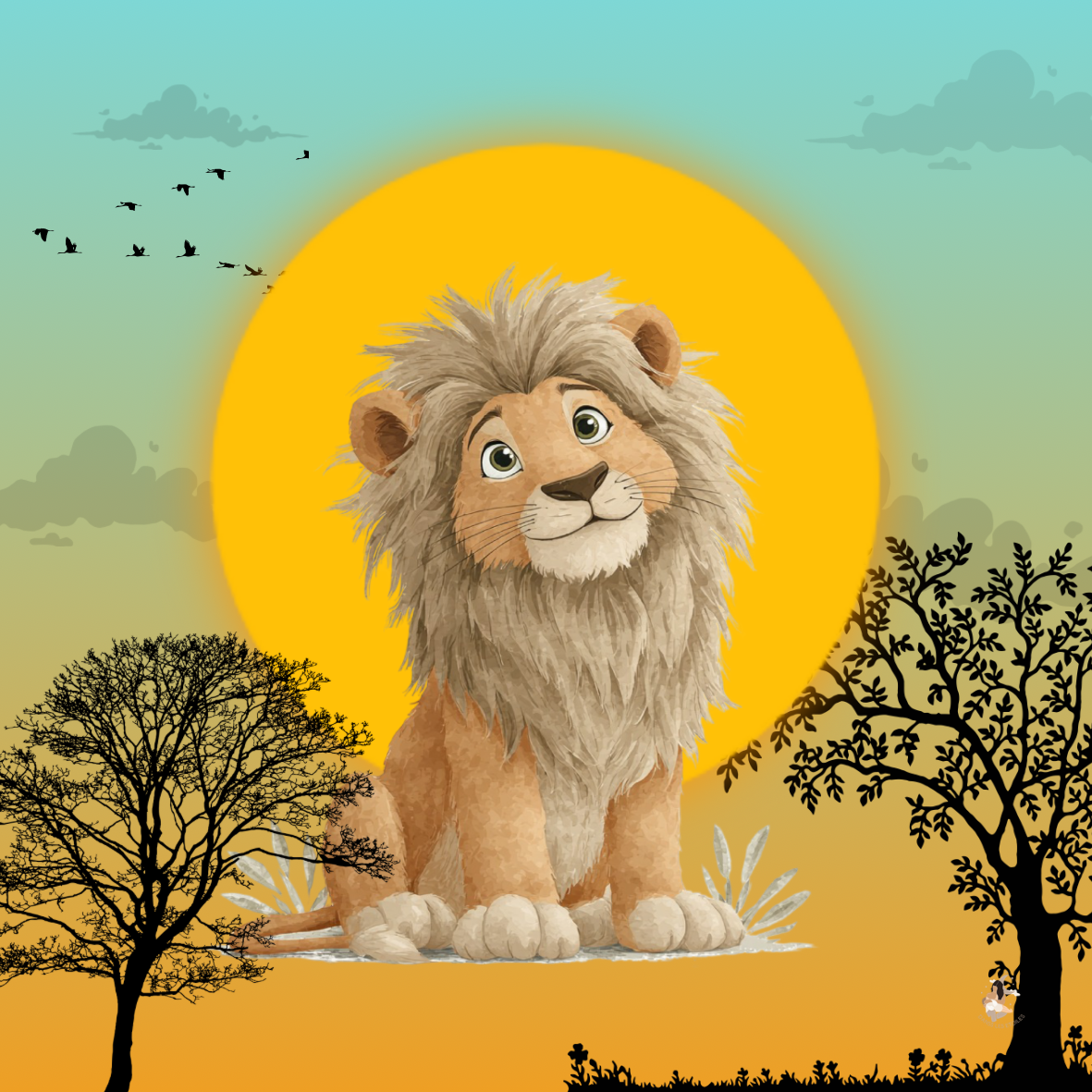 Sticker Toniebox personnalisé au cœur de la savane