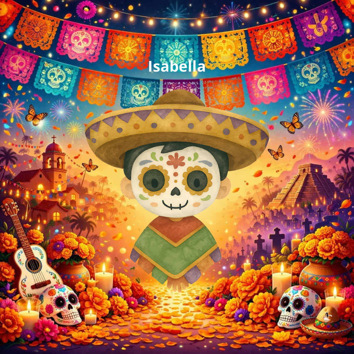 Sticker Toniebox personnalisé Dia de los muertos