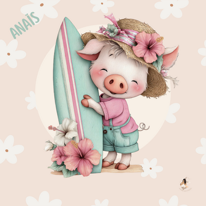 Sticker Toniebox personnalisé petit cochon