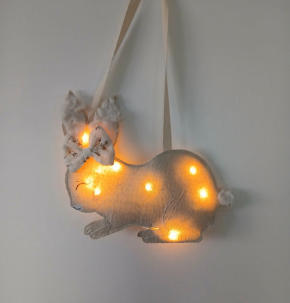 🤍 Veilleuse Lapin – Création artisanale