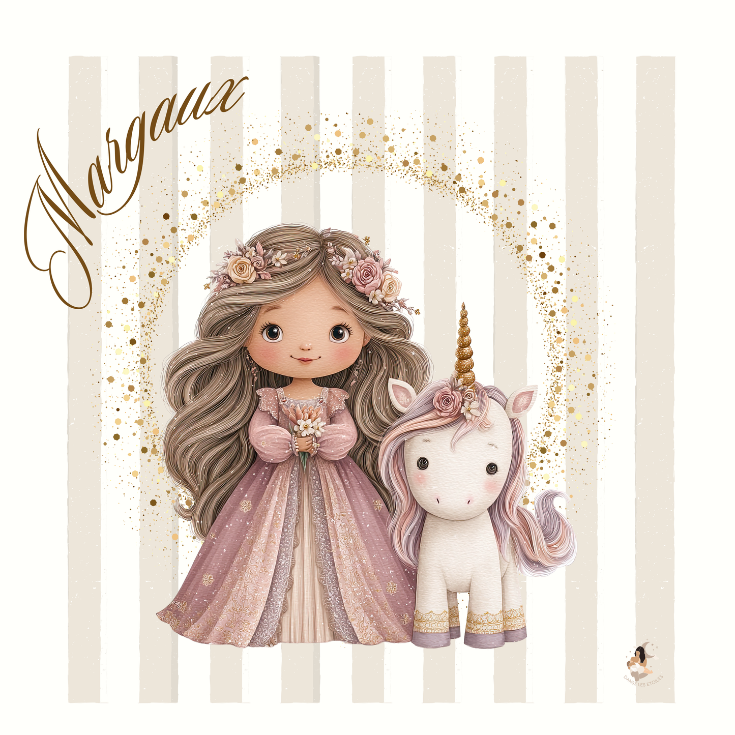 ✨ Stikers Collection Princesse Licorne Dorée ✨