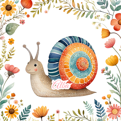 Sticker Toniebox personnalisé escargots