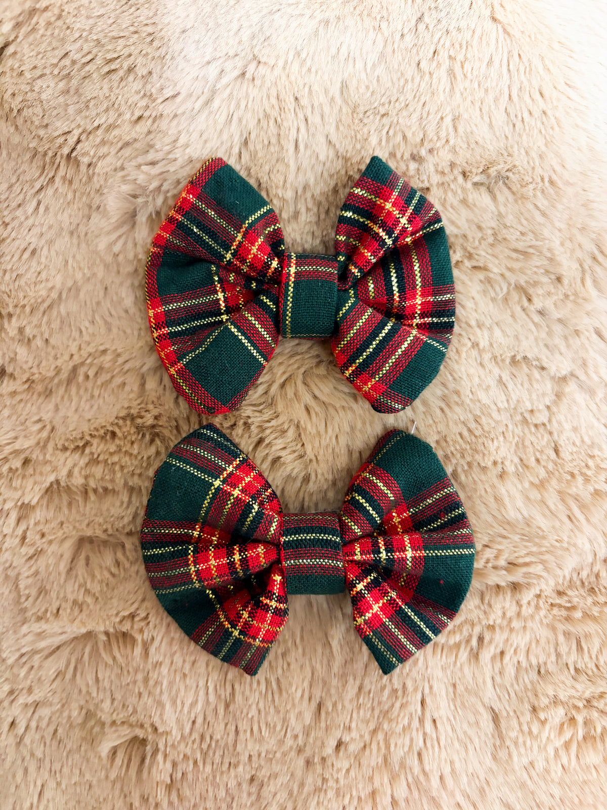 Pince à cheveux Nœud de Noël – Tartan