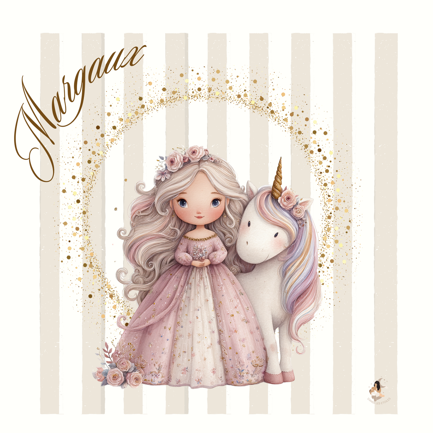 ✨ Stikers Collection Princesse Licorne Dorée ✨