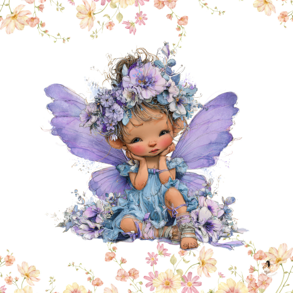 Sticker Toniebox personnalisé Girls fleuris