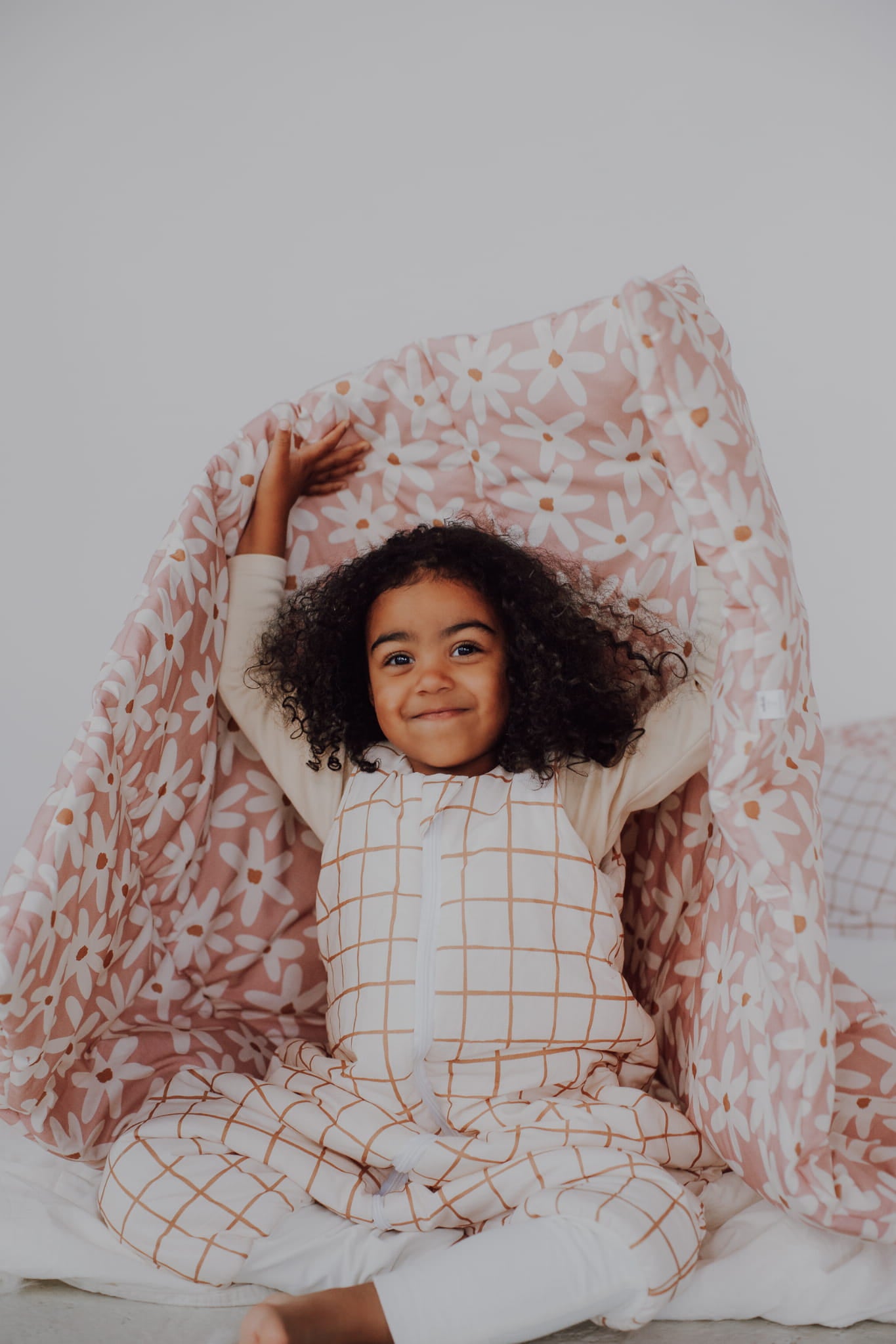 LITERIE EN COTON MARGUERITES BLUSH