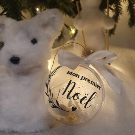 Boule de Noël personnalisée – Mon premier Noël 🎄👶