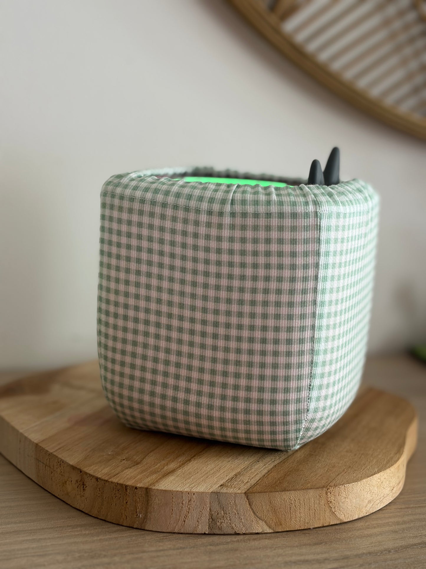 Housse tonibox 1 & 2 - Vichy vert