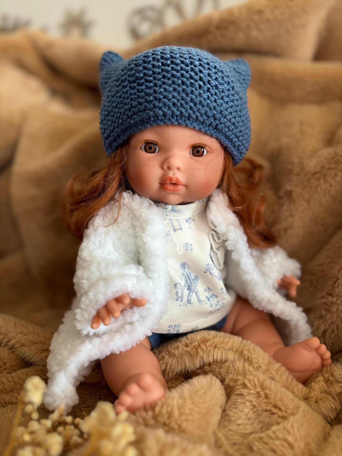 Chapeau en laine chat