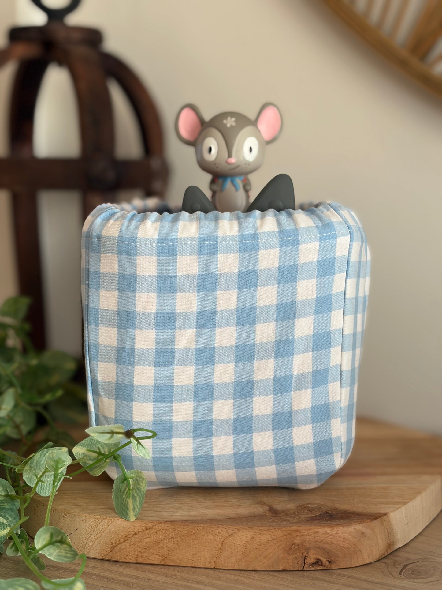 Housse Toniebox 1 & 2 Vichy bleu