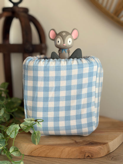 Housse Toniebox 1 & 2 Vichy bleu