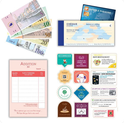 Mon Premier Restaurant - Jeu d'imitation éducatif made in France- inspiration Montessori et Freinet