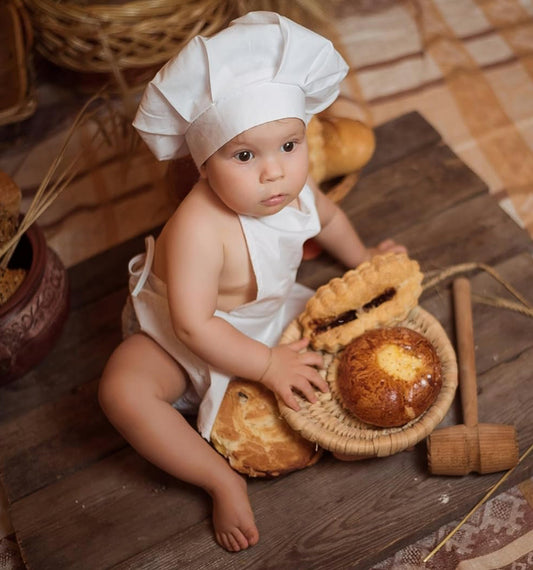 👶 Ensemble Tablier & Toque de Chef à Personnaliser – Spécial Bébé