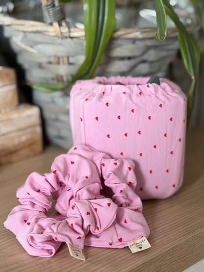 Housse tonibox 1 & 2 - cœurs rose