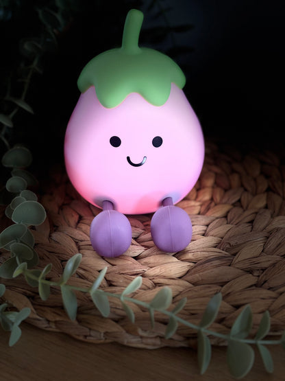 Veilleuse Enfant “Oberhine” – Aubergine magique en silicone