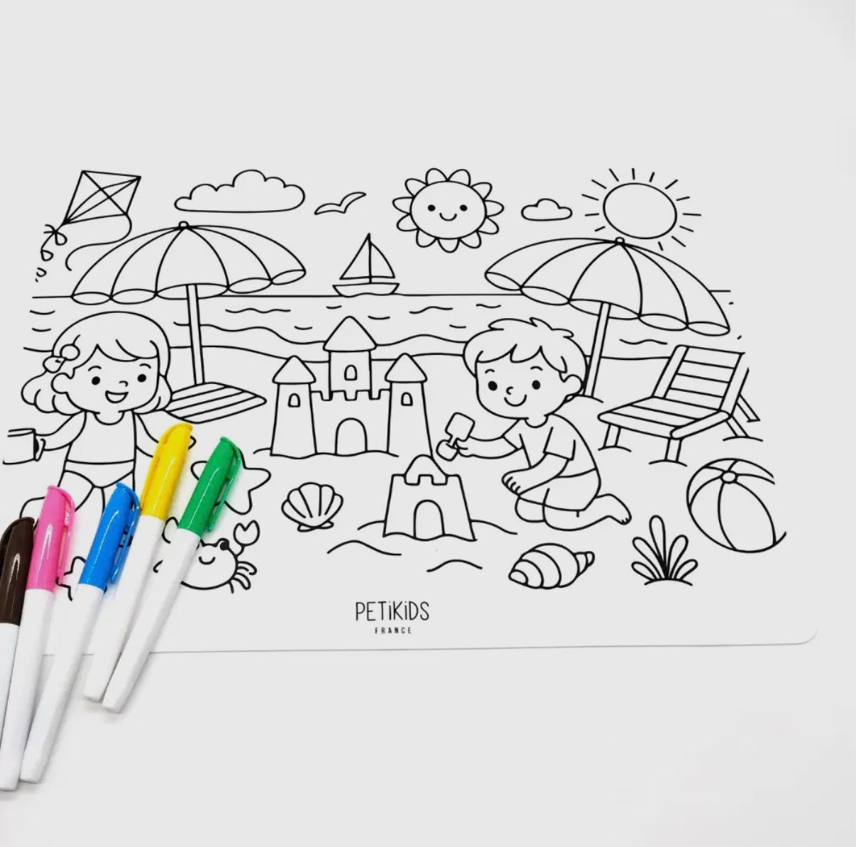 Set de Coloriéage Réutilisable – 2 Faces – Plusieurs Thèmes