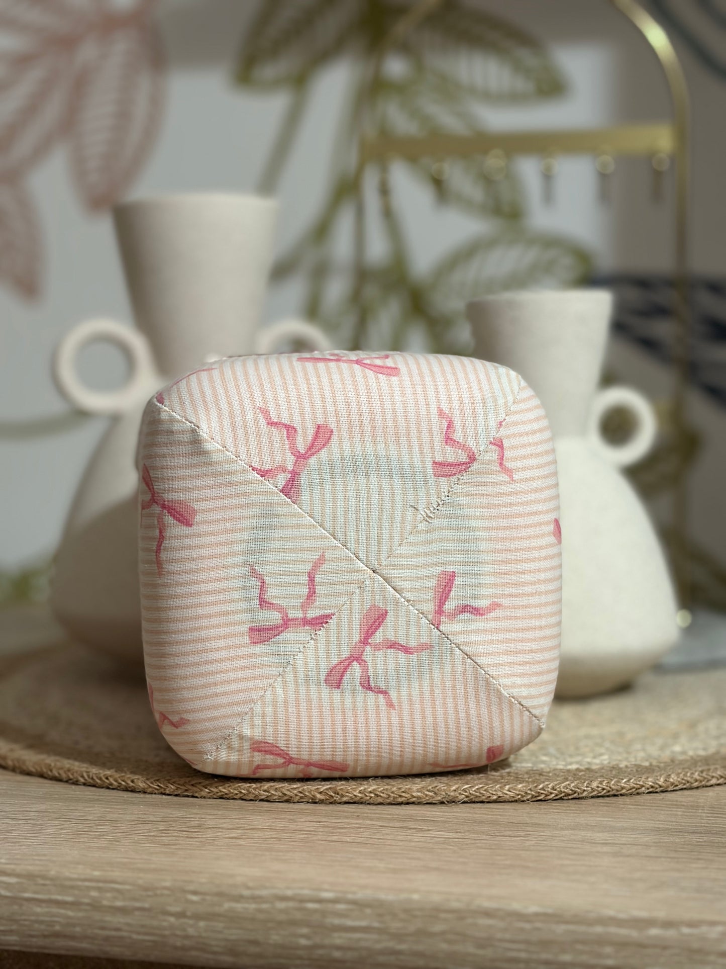 Housse tonibox 1 & 2 - noeud rose