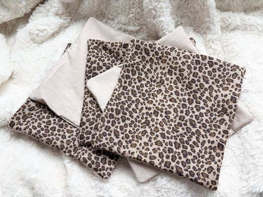 Lot de 3 Grandes lingettes lavables – Douceur & Élégance 🤎