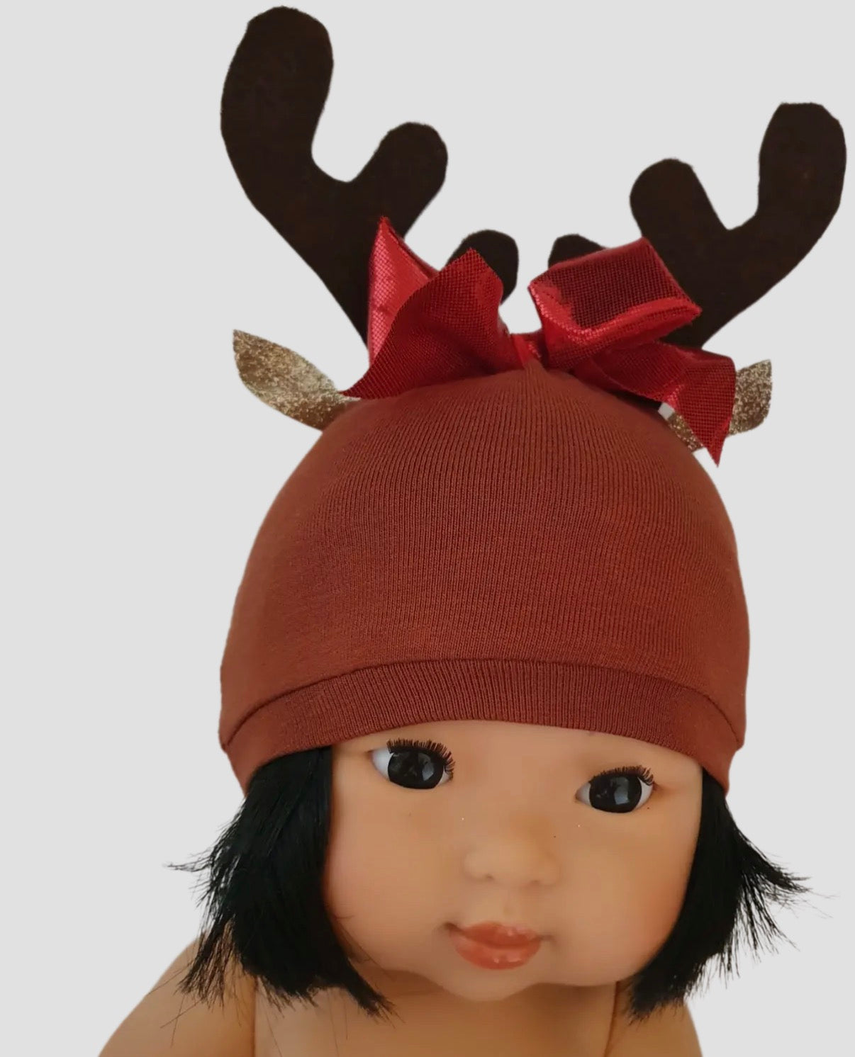 Bonnet Renne  pour poupées 28 à 34 cm