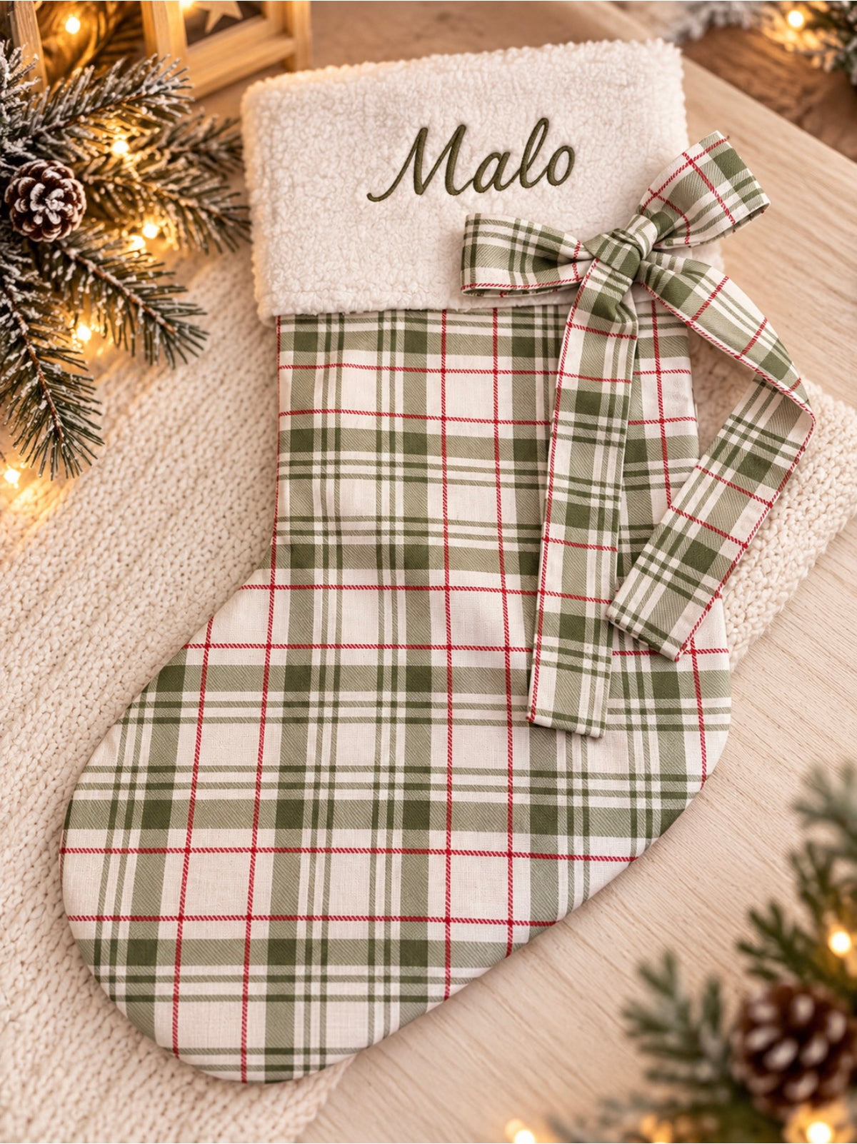 🎄 Chaussette de Noël personnalisée
