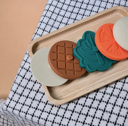 Burger empilable en silicone – Jouet d’éveil gourmand