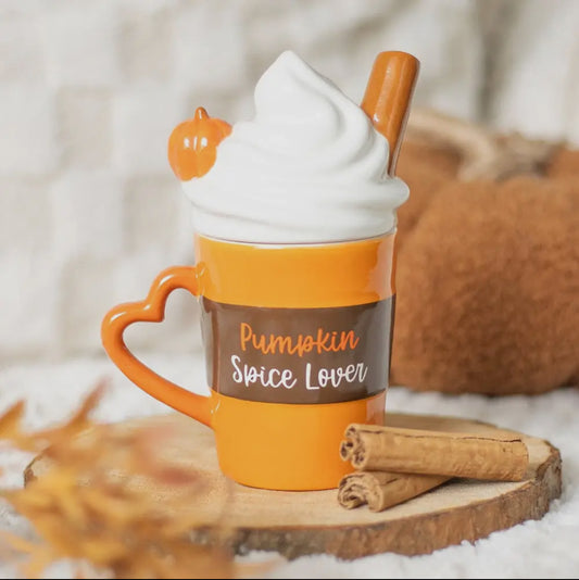 Mug à Couvercle Latte Épicé à la
Citrouille d'Automne