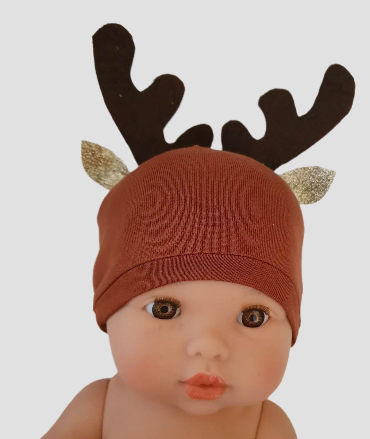 Bonnet Renne  pour poupées 28 à 34 cm