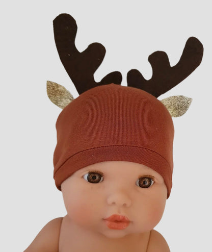 Bonnet Renne  pour poupées 28 à 34 cm