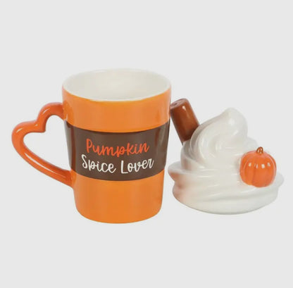 Mug à Couvercle Latte Épicé à la
Citrouille d'Automne