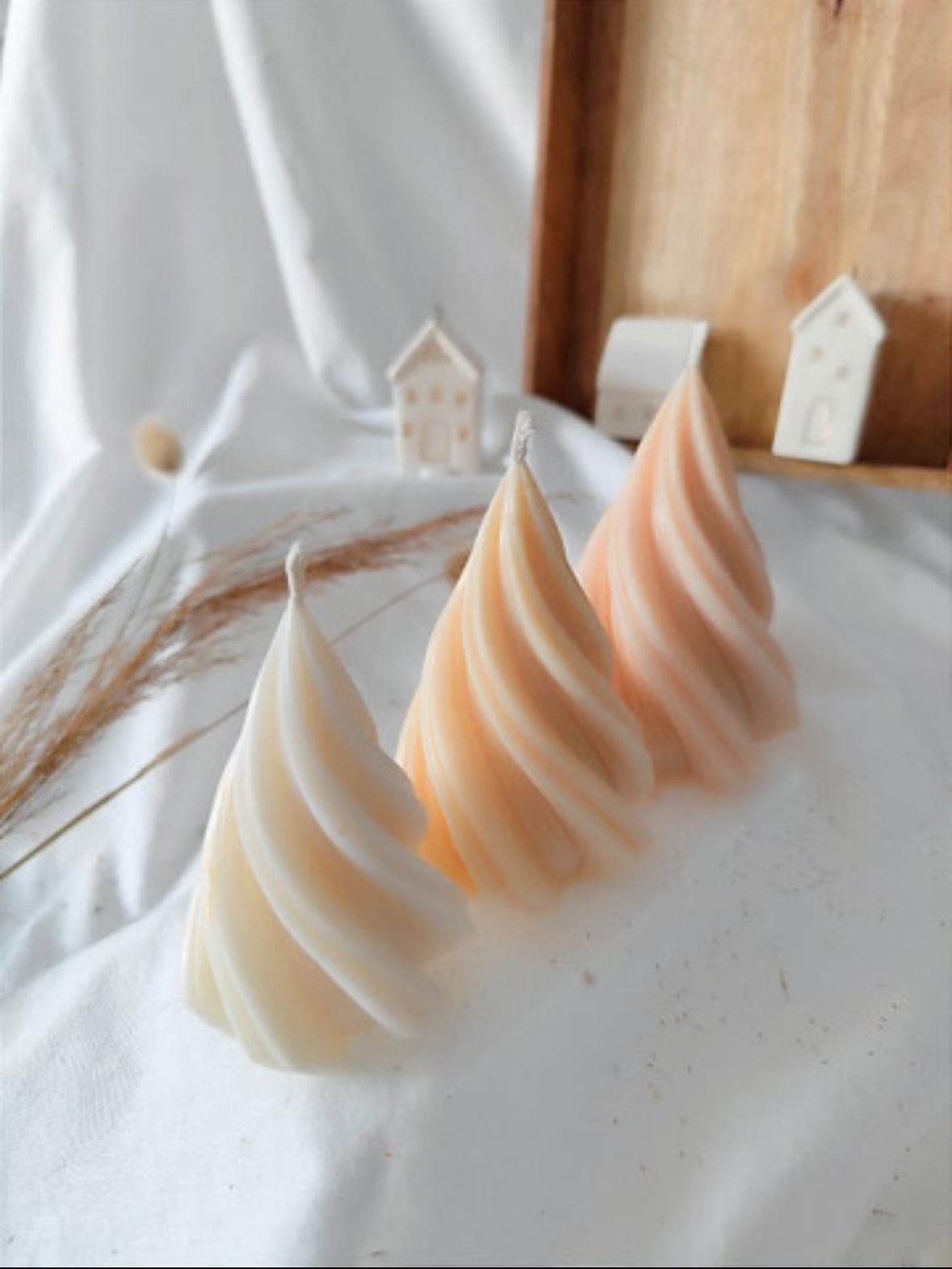 Trio de bougies sapin – Cire végétale 🌲✨