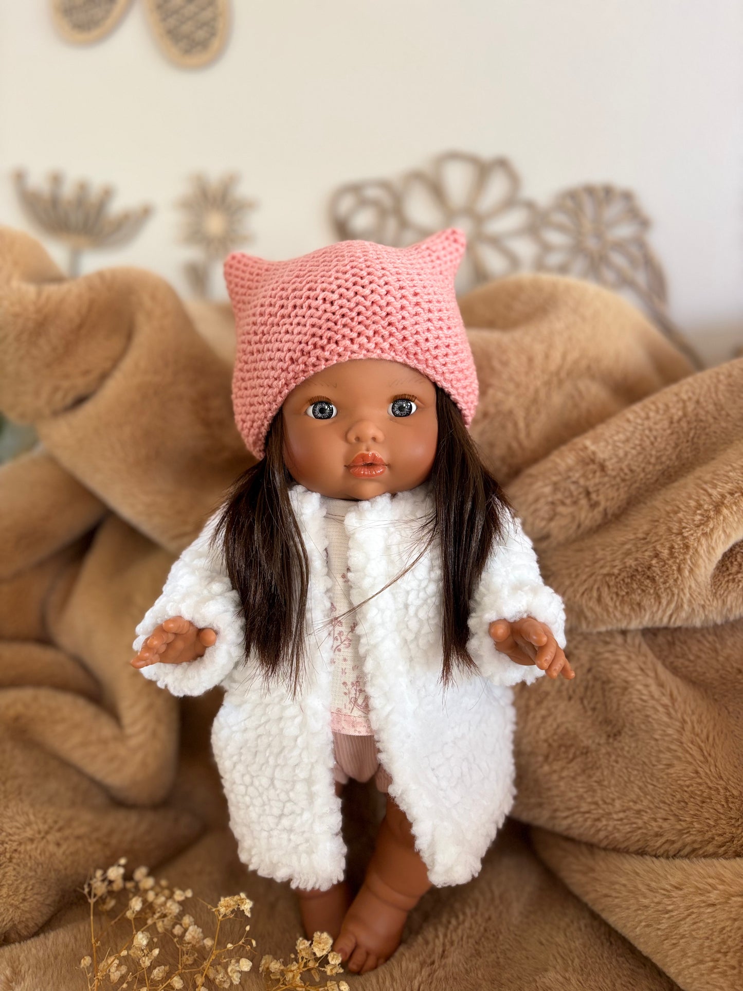 Chapeau en laine chat