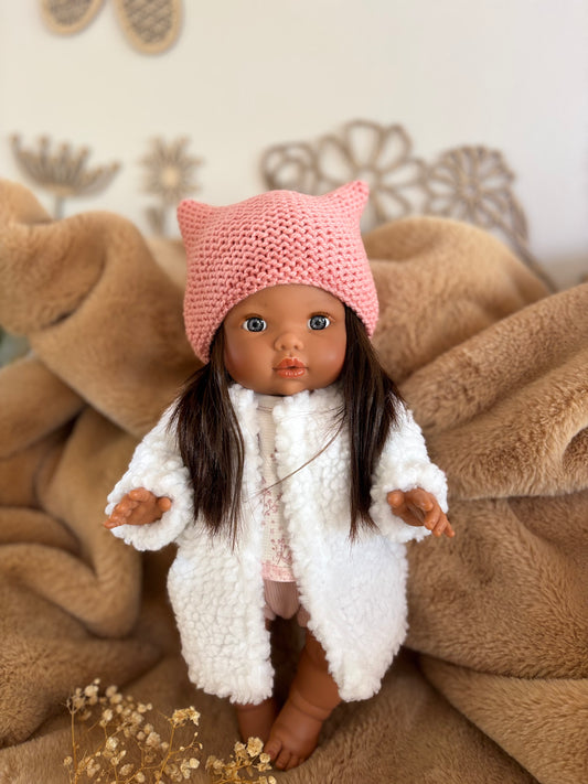 Chapeau en laine chat