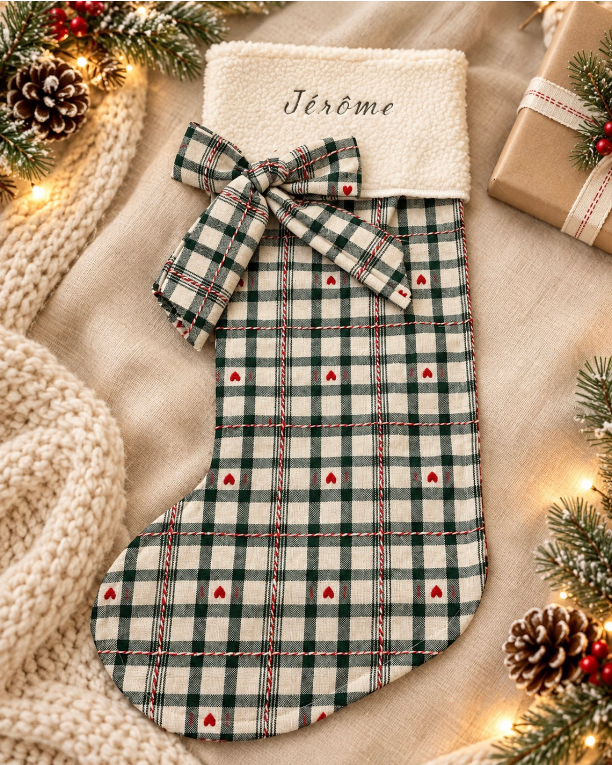 🎄 Chaussette de Noël personnalisée
