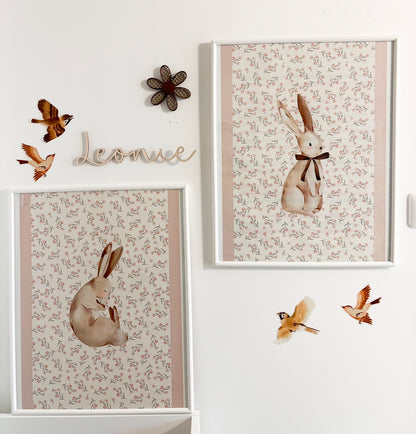Lot de trois affiches lapin