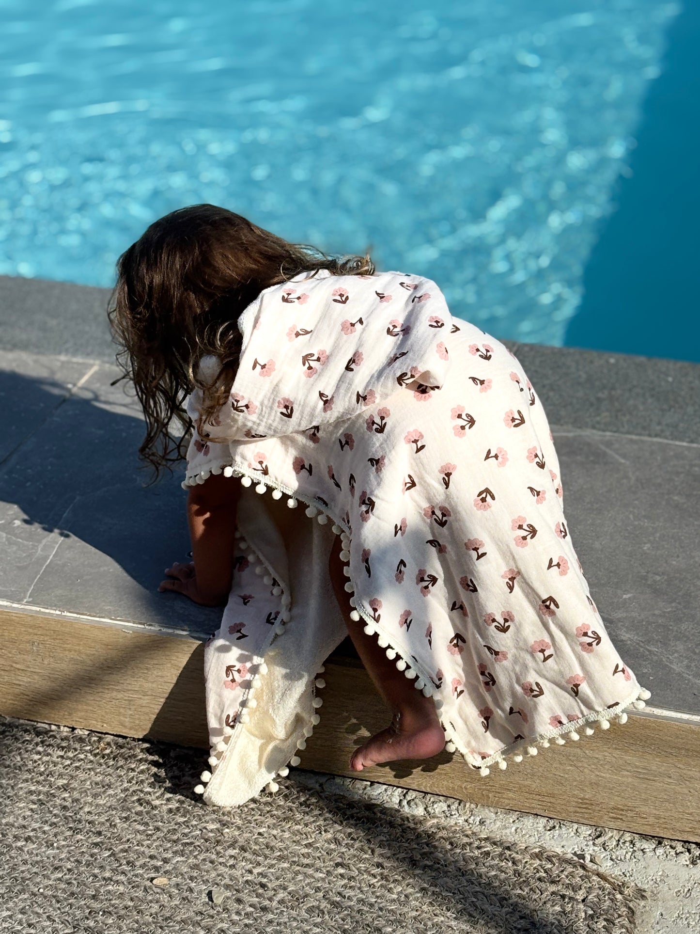 Poncho en gaze de coton – Fait main