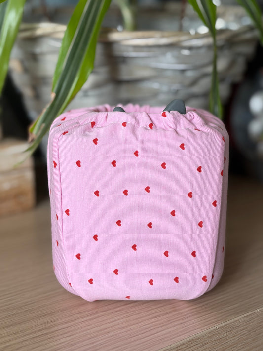 Housse tonibox 1 & 2 - cœurs rose