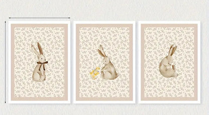 Lot de trois affiches lapin
