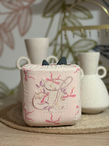 Housse tonibox 1 & 2 - noeud rose