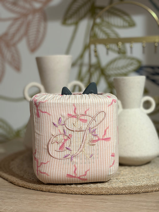 Housse tonibox 1 & 2 - noeud rose