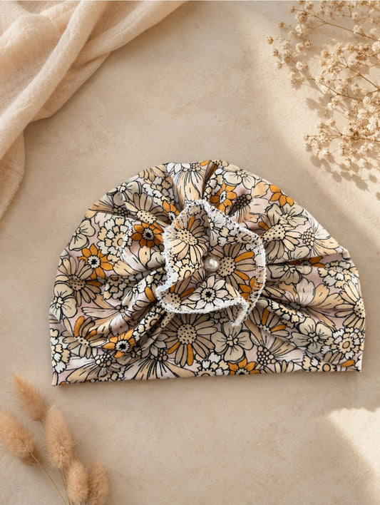Turban fleuri – Élégance & douceur 🌸